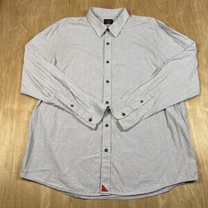 Untuckit Mens Light Gray Long Sleeve Button Up Dress Shirt Size XXL